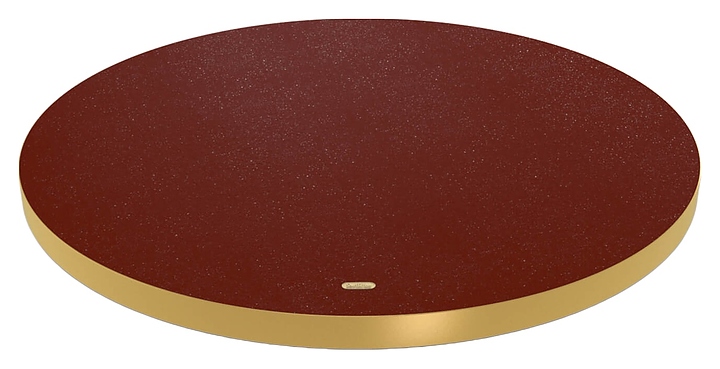 Столешница Sheffilton SHT-TT 90 (МДФ / HPL) круглая бордо с тиснением гранит / золото