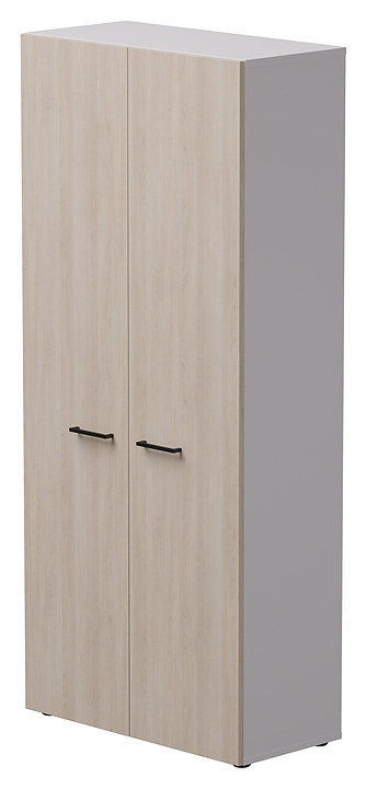 Шкаф для документов Everprof EVO закрытый, белый, дуб Соната