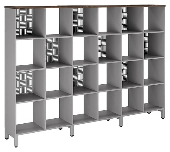 Стеллажная система КОБОР SQ-4X6 aluminum/charlston