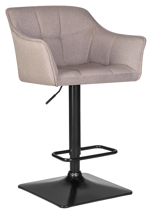 Стул барный DOBRIN 5033-LM RALF (светло-серый, черный металл)