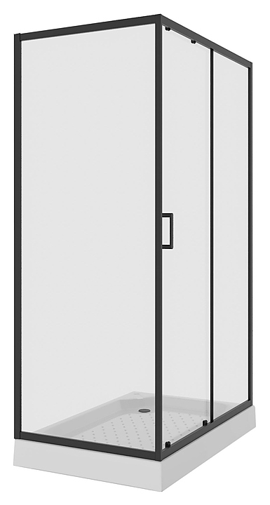 Уголок душевой Niagara NG-6812-08 BLACK 120х80х190 см