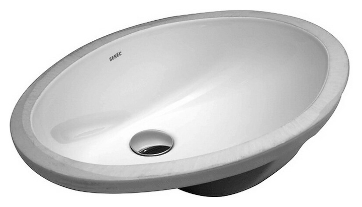 Раковина врезная под столешницу SEREL 0551 48х37х21,5 см, фарфор, белая