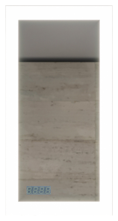 Зеркало БРИКЛАЕР Вега 40 40х80 см с подсветкой на взмах руки и часами