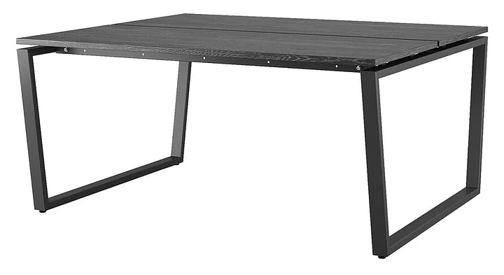 Стол офисный КОБОР OTR/2-180/140 black/glazed