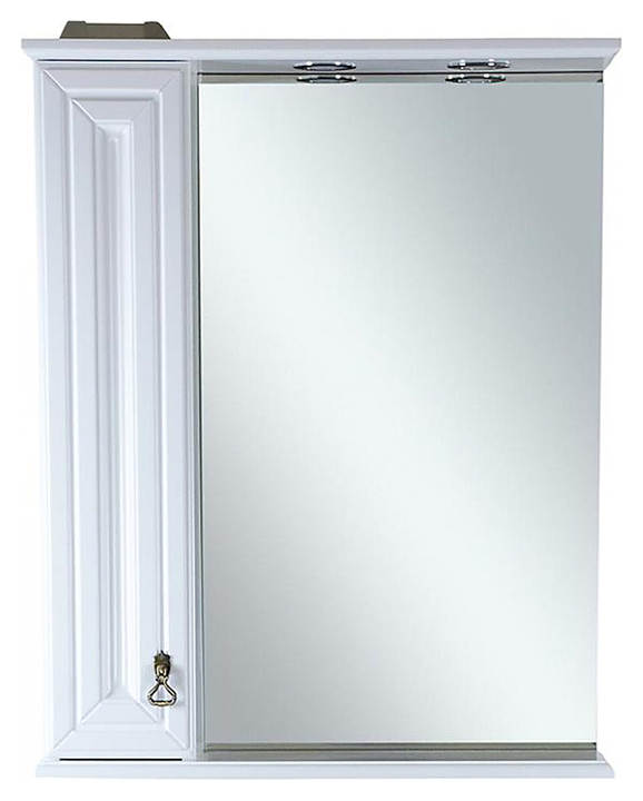 Шкаф зеркальный Misty Лувр-60 60х80 см с подсветкой, левый, белый