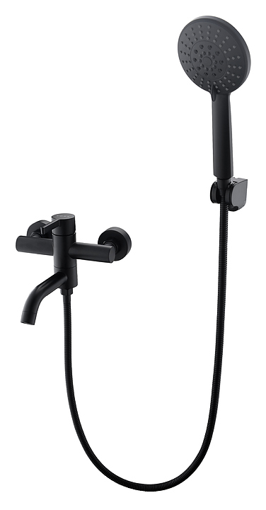 Смеситель для ванны и душа VODA Vessel VSL54B черный