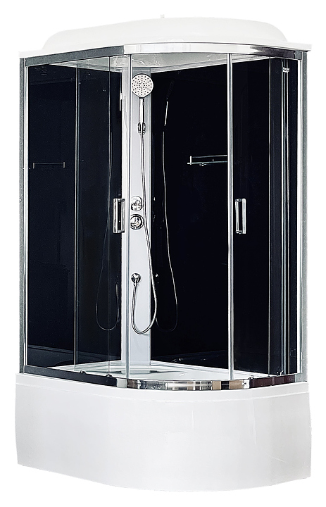 Душевая кабина Royal Bath RB8120BK5-BT-CH-L левая 120х80 см
