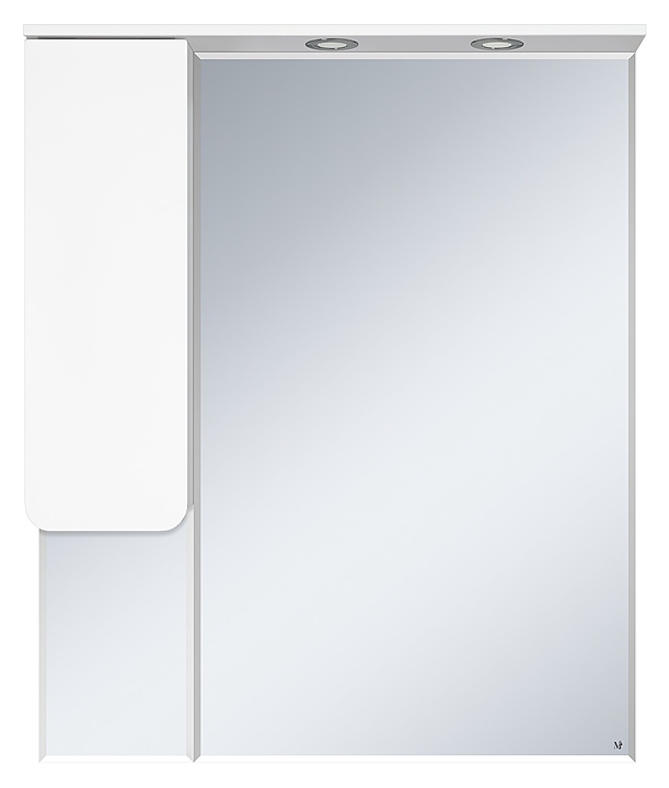 Шкаф зеркальный Misty Чегет-85 82,5х100 см с подсветкой, левый, белый