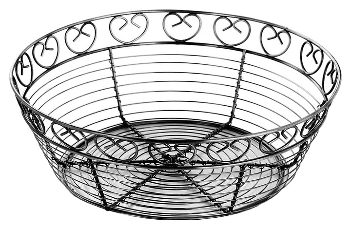 Корзинка для подачи P.L. Proff Cuisine BBW-10RBK (HONRI) d=28 см h=8 см (металл) черная