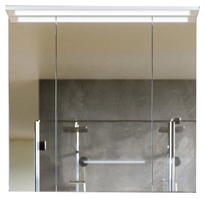 Шкаф зеркальный БРИКЛАЕР Кристалл 75 75х70 см белый