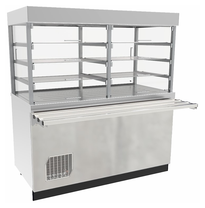 Прилавок-витрина холодильный Abat Сэйла ПВВ(Н)-70Е-С-03-НШ нерж.