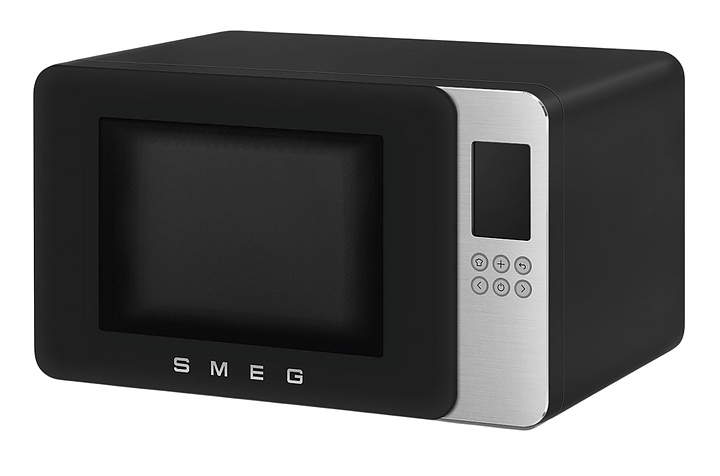 Микроволновая печь SMEG Collezione MOC01BLMEU 29 л с грилем, черный, матовый