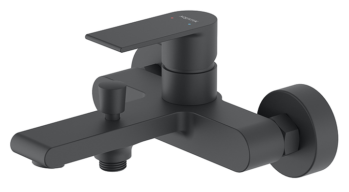 Смеситель для ванны и душа Aquatek Лира AQ1440MB черный матовый