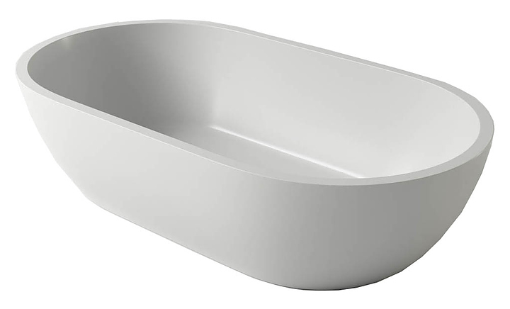 Раковина Holbi Mercury Soft Rock 63,5х35 см, белая матовая