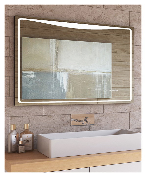 Зеркало VIGO Eva Media L 80 80х70 см, с подсветкой, USB, Bluetooth