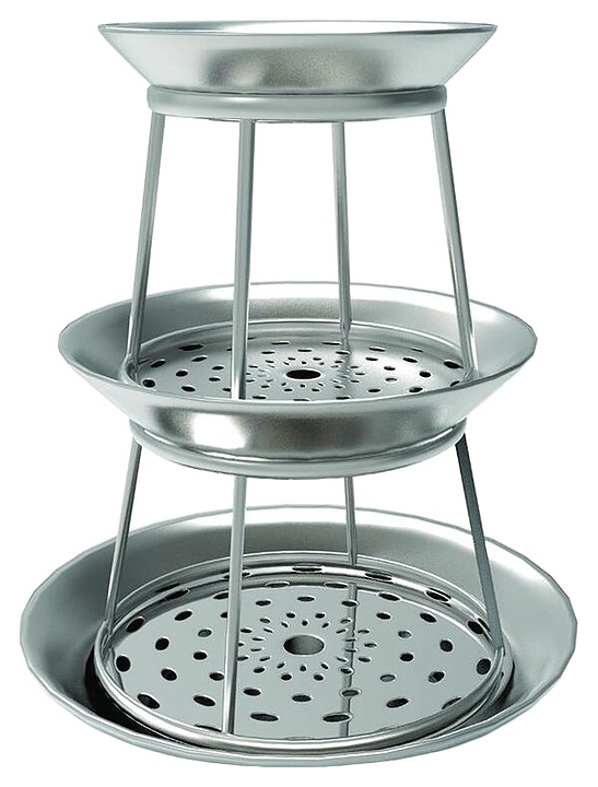 Этажерка для морепродуктов P.L. Proff Cuisine 81241217 3 яруса d=40/40/50 см (нерж. сталь)