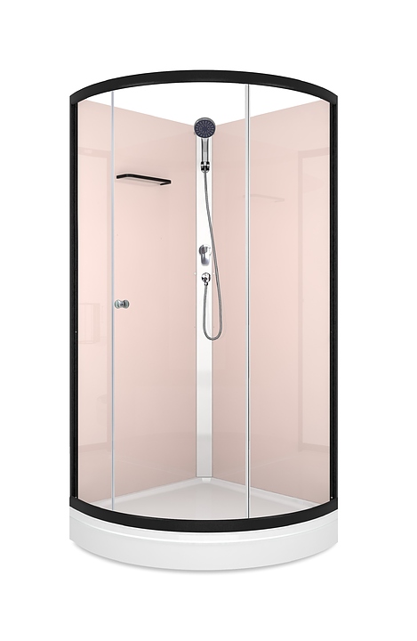 Душевая кабина без крыши Domani-Spa Simple 99 Eco DS01ESm99LPcCl00 90х90 см