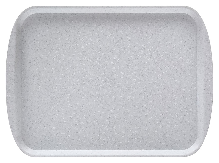 Поднос столовый Клен СКГП 004-ПО0313В 415х305 мм (полистирол) с ручками светлый гранит