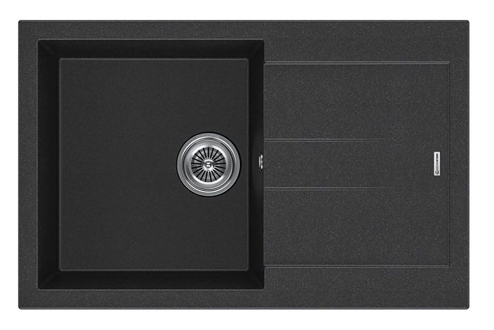Кухонная мойка KUCHENSTERN 206AN20 PLAT 50 α-Granit 780х500х200 мм антрацит