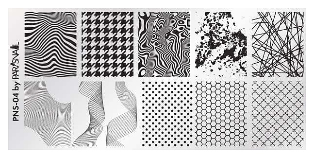 Пластина для стемпинга ParisNail PNS-04 (120х60 мм)