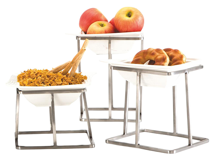 Подставка фуршетная P.L. Proff Cuisine Hotelware SBS 9281 20х20х15,5 см + салатник керамика