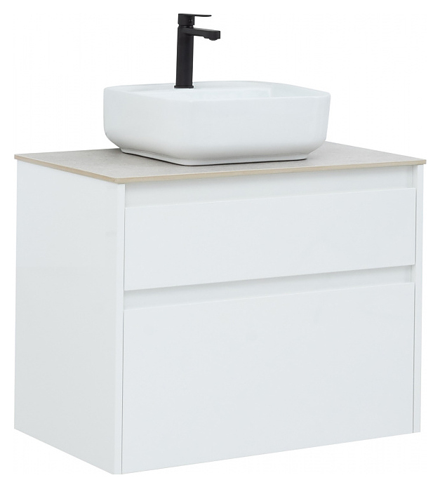 Тумба под раковину Aquanet Nova Lite 75 см 2 ящика, белая