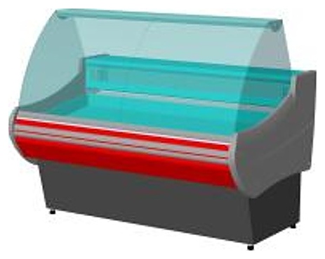 Витрина холодильная ENTECO MASTER НЕМИГА STANDART 150 ВС(Р) для рыбы на льду (выносной агрегат) с закрытым основанием