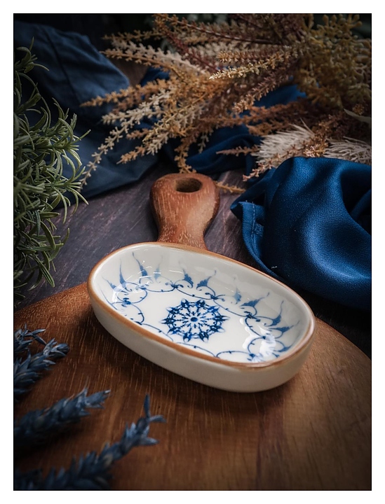 Соусник Porland Pioli Reflect 35AP10 PL l=10 см (фарфор) овальный