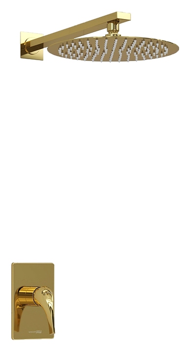 Комплект душевой встраиваемый Wasserkraft A71183 глянцевое золото