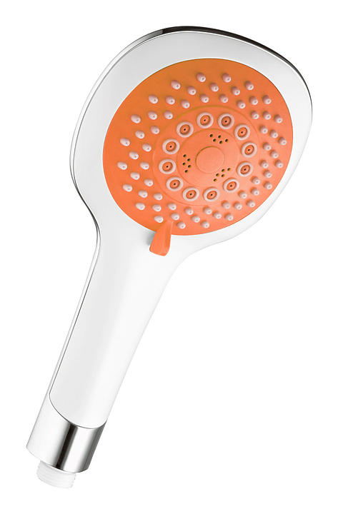 Душевая лейка LEMARK LM0815COrange пятифункциональная, круглая, хром/оранжевый