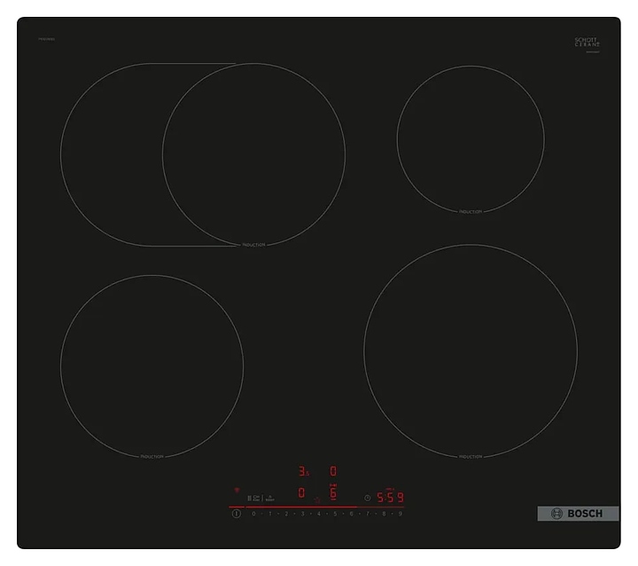 Варочная панель индукционная Bosch PIF61RHB1E черная