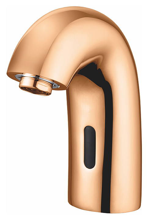 Смеситель для раковины GPD Photocell colored FLB10-R с ИК-сенсором и функцией смешивания воды, розовое золото