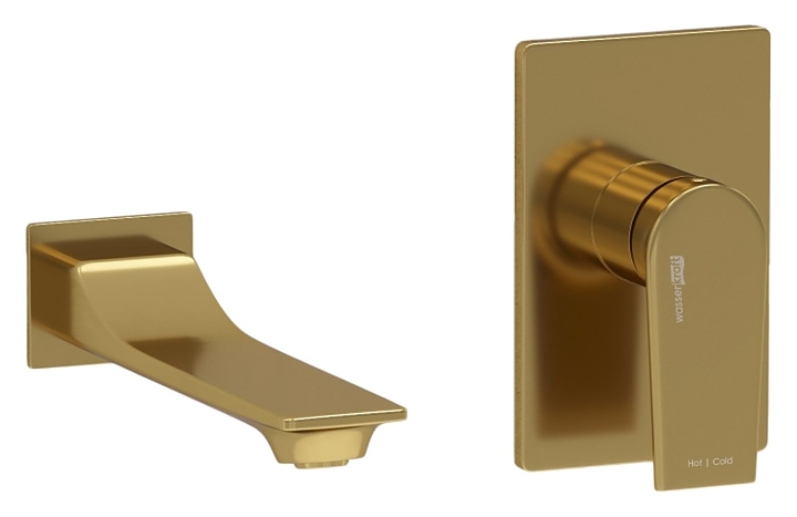 Смеситель для раковины встраиваемый Wasserkraft A55543 матовое золото