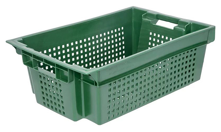 Ящик для овощей и фруктов ТАРА.РУ 102-У 600х400х200 мм зеленый