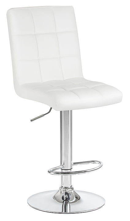 Стул барный DOBRIN 5009-LM-N KRUGER (белый, хром) 2 шт.