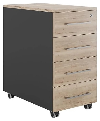 Тумба мобильная КОБОР TМ4-40/50 black/natural