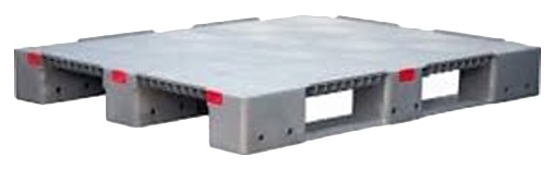 Паллет ТАРА.РУ SD 1210-1-1 1200х1000х150 мм (сплошной на 3 полозьях) усиленный серый