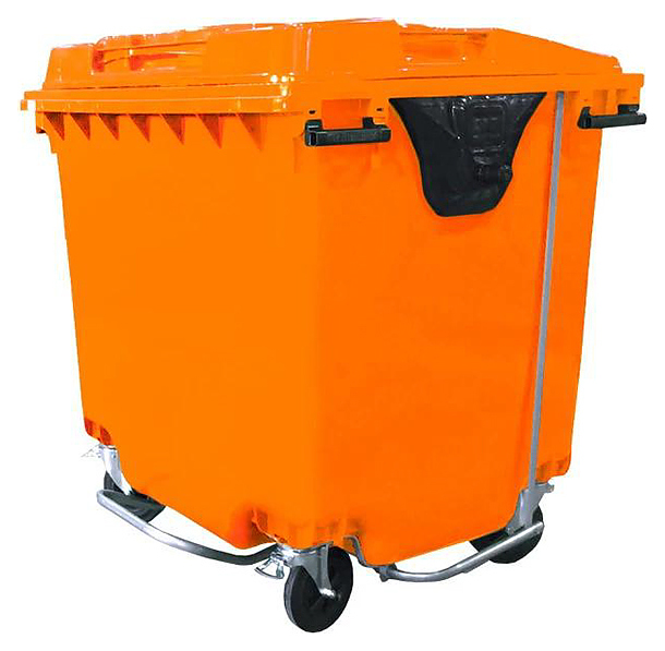 Контейнер для мусора ТАРА.РУ МКТ-1100 ПП оранжевый