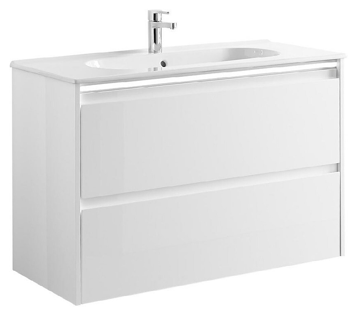 Тумба с раковиной Gala Klea 100 79282 подвесная, белая