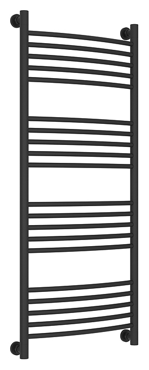 Полотенцесушитель водяной Сунержа Богема+ 120x50 см с выгнутой перемычкой, темный титан муар