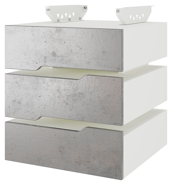 Тумба подвесная КОБОР T-3 white/chicago