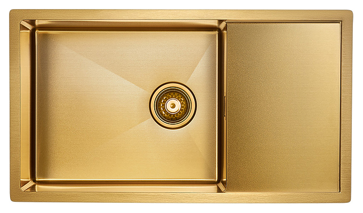 Мойка кухонная Paulmark Platte PM807844-BG брашированное золото