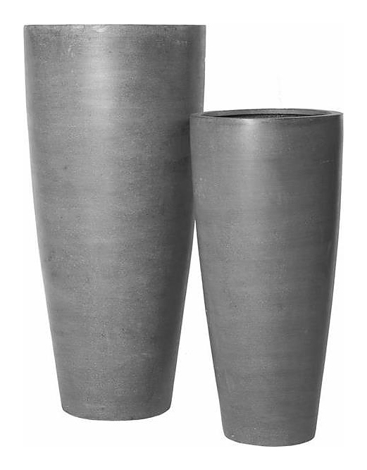 Кашпо Pottery Pots Dax (37х80 см) серое матовое