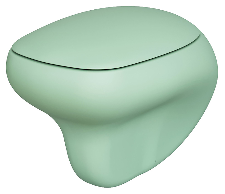 Унитаз подвесной с крышкой-сиденьем Ambassador Diamond 123T21001R-122T21001 мятный матовый