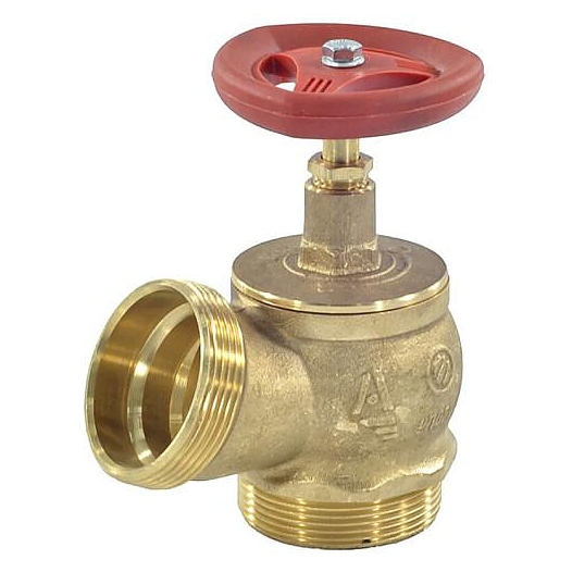 Клапан пожарный Апогей латунь угловой 125 гр КПЛ 50-2 Ду 50 1,6 МПа цапка-цапка