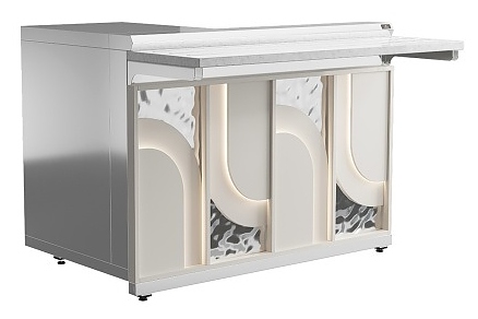 Прилавок кассовый универсальный Luxstahl КК-1200 Premium Arch (Арка)