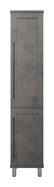Шкаф-пенал Misty Марта-35 36х165 см, с бельевой корзиной, правый, темный бетон
