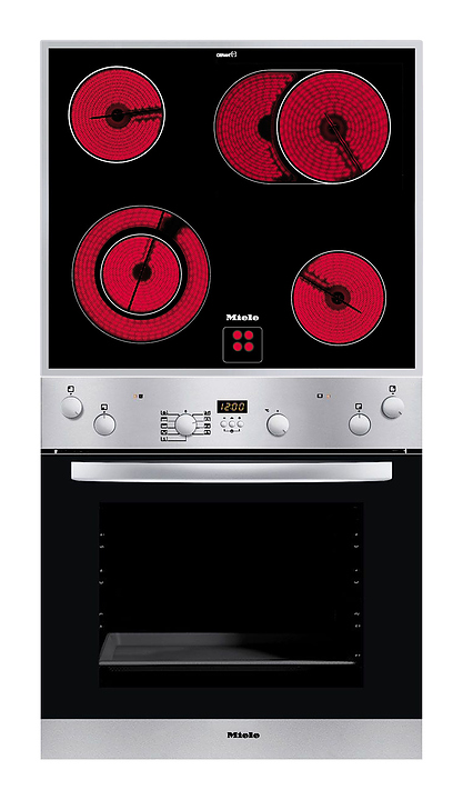 Встраиваемый зависимый комплект Miele H 4212 E сталь + KM 6013