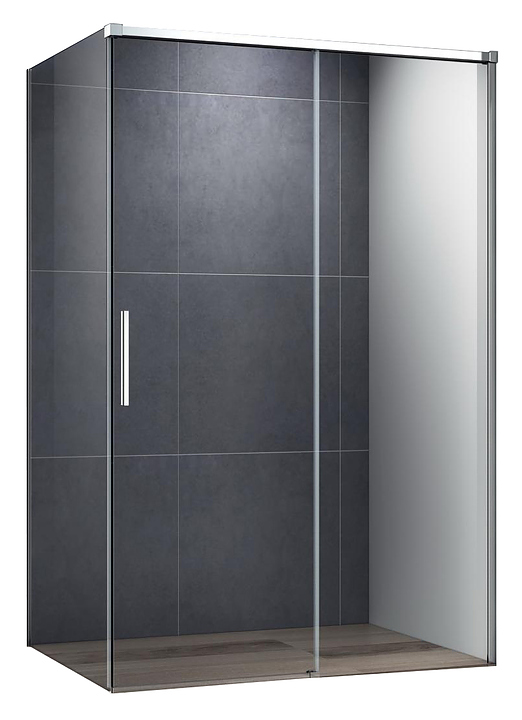 Уголок душевой CEZARES DUET SOFT-M-AH-1-150/80-C-Cr 150х80х195 см, стекло прозрачное