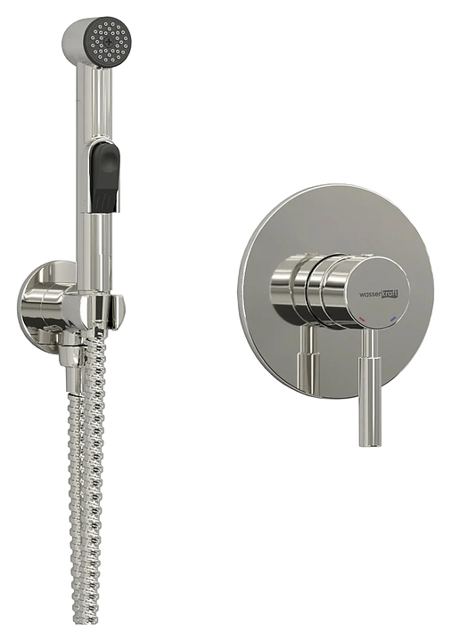 Душ гигиенический встраиваемый Wasserkraft A04156 шланг 100 см, хром